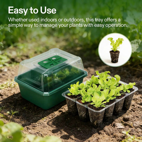 72 Cell Seed Starter Kit With 10 By 20 Inch Heat Mat And Humidity Dome Self Adjusting Dual Digital Temperature Controller Pro Grade 6 Pack Reusable Propagation Trays For Indoor Seed Germination Cloning And Plant Propagation