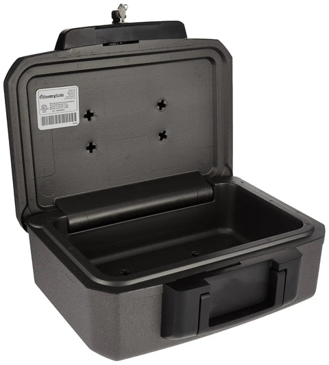Open Fireproof Safe Chest With Flat Key Lock For Home Or Travel Protects Money And Documents 0.18 Cu Ft 6.1 X 14.3 X 11.2 In