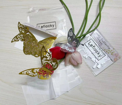 180 Pcs 3D Butterfly Wall Decor Kit In Gold Silver Rose Gold With 3 Styles And 3 Sizes Removable Wall Decals Display