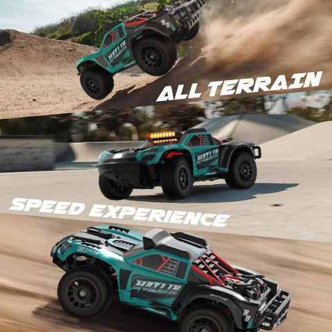 Brushless 4x4 RC Truck for Adults Hits 50 MPH, 1/14 Scale, 3S Electric Power, all-terrain monster car jumping and racing