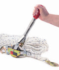 Rope Puller Three Quarter Ton Capacity With 100 Feet Of 0.6 Inch Rope Come Along Winch Hoist held by hand