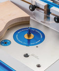 Locking Router Plate Insert Kit With Twist Locks For Router Table Insert Plate Aluminum Construction with wood in use