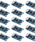 15 Pack TP4056 Lithium Battery Charging Module And Protection Board With Type C Input, each 2.6x1.7cm, perfect for DIY electronics.