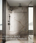 Modern bathroom with Matte Black Single Function Hand Shower With Hourglass Spray Pattern Delivers Consistent 2.5 GPM Rinse