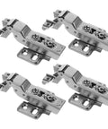 4 Pack Black Stainless Steel Inset Cabinet Hinges With Aluminum Frame For Quiet Kitchen Cabinets Wardrobes And Bookcases Silent Hydraulic Soft Close For Smoother Closing And Long Lasting Performance, shown in detailed view