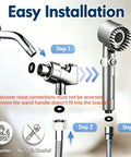 High Pressure Filtered Shower Head With Handheld And 4 Replacement Filters For Hard Water 18 Layer Filtration Delivers Strong Jets installation guide