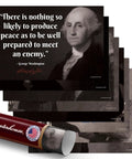 Eight American Presidents Quotes Poster Set For Classrooms And Homes, Social Studies Learning Posters For K 12 Students And Teachers, 12 By 18 Inches, Made In USA - George Washington poster on satin paper, rolled in tube.