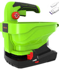 Cordless Seed Spreader Handheld With 3.3L Tank, 8 Level Flow Control, Built-In 2.0Ah Battery, USB Charging Cable Included