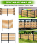 No Dig Outdoor Privacy Screen For AC Unit And Yard Gear showing layout options, metal fence panel in various configurations