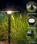 Low Voltage LED Path Lights 3W Cast Aluminum Outdoor Landscape Lighting For Yard And Garden Waterproof 12 To 24V Walkway Lights 3000K