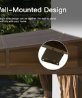 12x16 Ft Lean To Gazebo With Hardtop Roof For Patio And Backyard, Wall Mounted Outdoor Shelter, shown close-up