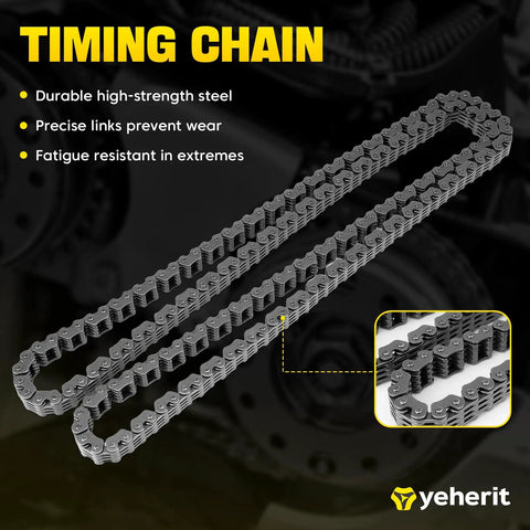 Timing Chain Kit With Intake And Exhaust VVT Sprockets, Tensioner And Guide for Hyundai Elantra and Kia Soul engine component