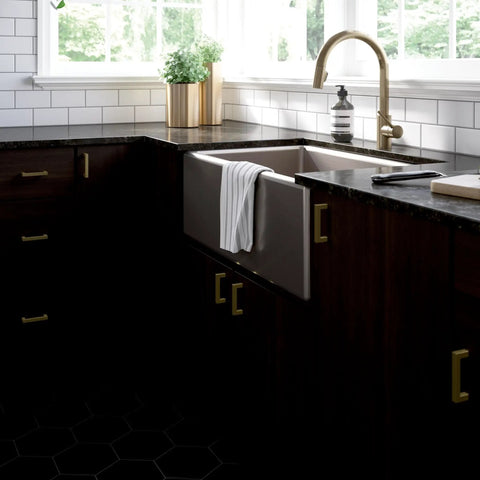 Thirty Pack Satin Gold Cabinet Handles And Heavy Duty Modern Drawer Pulls With Three Inch Hole Center For Kitchens And Dressers Premium Stainless Steel Sleek Matte Finish That Truly Hits Different Smooth Home Upgrade Essentials in a modern kitchen setting.