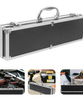 Durable Aluminum Tool Organizer Box With Secure Twist Latches Portable Travel Case Scratch Proof Exterior side view