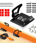 10 Pack Adjustable Elastic Cable Clips With Adhesive Pads For Easy Wire Management At Home Office Under Desk Behind TV And On The Go For Chargers Laptops PCs HDMI And USB Cables Black, black cable clip with adhesive pad