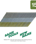 Finish Nails Two And A Half Inch 15 Gauge Angled Electro Galvanized 1000 Count for crown molding and baseboards in packaging