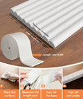 Super Snug W Shape Corner Protectors With Pre Taped Edge Guard For Furniture Safety Kid And Pet Friendly Home Bumper Roll Quick Stick Setup with dimensions.