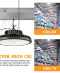 UFO LED High Bay Light 240W Ultra Bright Heavy Duty Shop Lighting With 33600 Lumens At 5000K 1-10V Dimmable