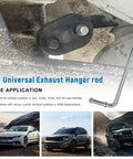 Heavy Duty Double Ribbed 90 Degree Bend Exhaust Hanger Rod Kit For Weld In Place Universal Muffler Bracket Support Rods Fit Wide Range Of Car Pipes And Rides on undercar exhaust bracket