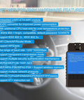 BMW OBD2 WiFi Diagnostic And Coding Adapter For F G And I Series with Ethernet features list and connection ports visible.