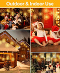 Lit 8 Pack LED Copper Wire Firework String Lights with Remote, Dimmable and Waterproof IP65 for Christmas decor