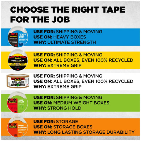 Ridiculously Strong Clear Packing Tape For Moving And Home Storage Boxes Heavy Duty Self Sealing Adhesive 1.88 By 54.6 Yards Three Inch Core Six Roll Pack All Weather Kick Butt Grip Clear Finish