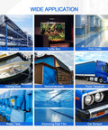 Collage of applications for a 1600W Hot Air Plastic Welder Kit For Roofing And Vinyl PVC TPO Repairs, including boats and floors