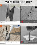 Comparison of Rock Solid Self Leveling Concrete Crack Filler Tough As Nails Heavy Duty Cement Repair Paste features and benefits.