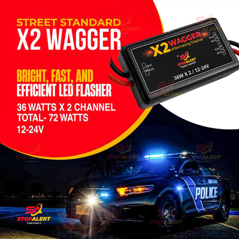 Wig Wagger Electronic Alternating Flasher Strobe Lights Relay Controller For Car Truck And Motorcycle Heavy Duty 72W Load Be Seen On The Road With Powerful Emergency Warning Alerts, 12-24V relay