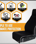 Go-To Universal Fit Waterproof Car Seat Cover With Neoprene, Stain-Resistant, Non-Slip Bucket Seat Protector for Leather or Cloth