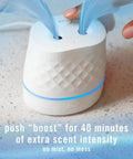 Plug In Scent Booster Starter Kit With Ocean Refills, Black Oil Diffuser Air Freshener with 40 Minute Scent Boost Button and Mist