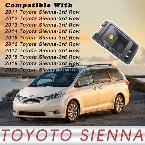 Folding Seat Latch Release Handle For 11 20 Toyota Sienna Backseat Gray Replacement Part compatibility list and minivan image