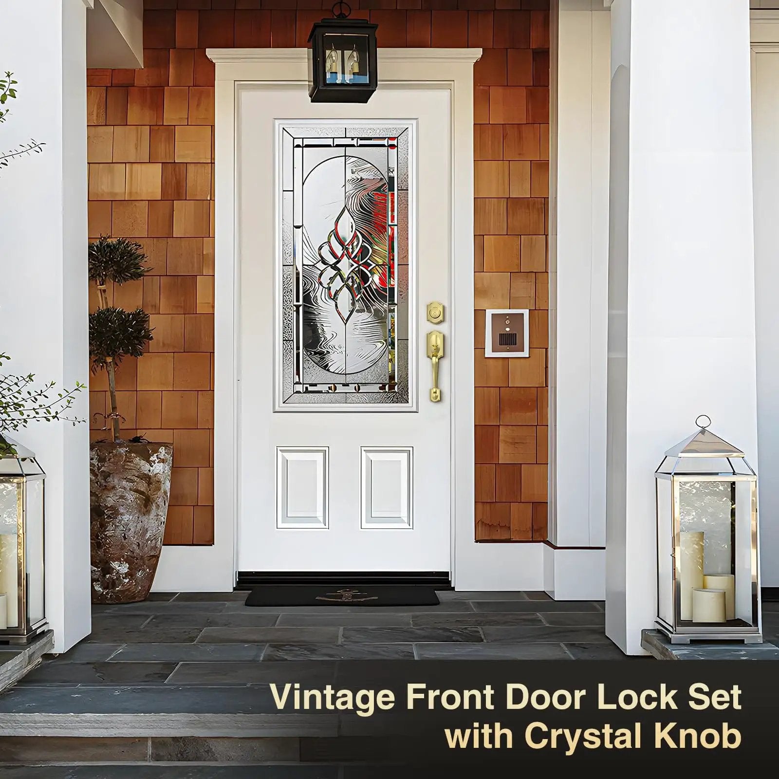 Vintage Gold Front Door Lock Set - Sleek & Secure! ✓