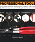 Swivel jaw pliers from 355-Piece Spring Band Hose Clamp Kit in 15 Sizes Ranging 6 to 25mm, Carbon Steel Construction