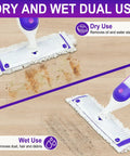 20 Pack Disposable Power Mop Pads Compatible With Swiffer Power Mop Multi Surface And Wood Mop Refills For Quick Cleanups No Mess Mopping And Pet Hair Removal Easy Fit For Fast Mopping, dry and wet use on wood floor