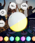 16 Inch Light Up Glow Beach Ball With 8 LED Modes For Night Pool Fun, Waterproof LED Ball for parties and games
