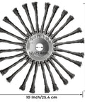 Top view of 10 Inch Steel Wire Trimmer Head With Universal Fit For Popular String Trimmers Tough As Nails Wire Brush Cutter Head