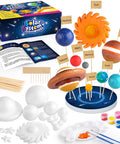 Hands On Solar System Project Kit For Kids Ages 3 To 5 With Foam Planets And Foam Balls Sun Stars Bamboo Sticks Flags Brushes And Color Palette A Fun STEM Learning Toy For School Projects displayed