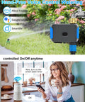 WiFi Sprinkler Timer With Bluetooth Hose Timer, Programmable Outdoor Irrigation System With Remote App, voice control setup
