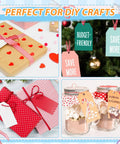 Two Pack Handheld Paper Punch Kit With One Quarter Inch Heart And Round Punches For Scrapbooking Card Making And DIY Projects Easy Kid Friendly Craft Tool images show wrapped gifts, festive tags, and decorated jars.
