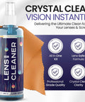 ULTRAVUE Eyeglass Gel Cleaner spray bottle kit with blue bottle and microfiber cloths