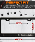 Aluminum License Plate Frame With Matte Black Finish Dope Cartoon Inspired Design 12.2x6.3 Inches Standard US Canada Fit