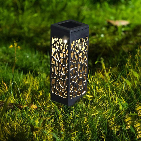Six Pack Solar Pathway Lights Outdoor Waterproof LED Landscape Lighting Powered By Sun For Pathways Walkways Patios Yards