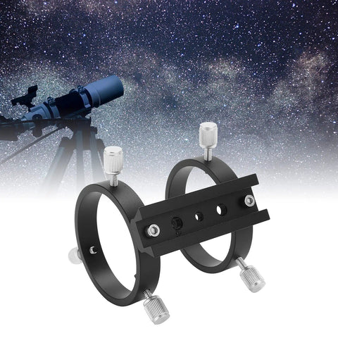 Rock Solid All Metal Telescope Guiding Scope Ring For 43-70mm Inner Diameter And Star Finder Mount Ring in starry sky backdrop