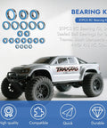 21 Pcs Beefy Heavy Duty Silver Blue RC Bearing Kit Rustproof Steel Sealed Ball Bearings For Traxxas Slash Stampede 4x4 displayed