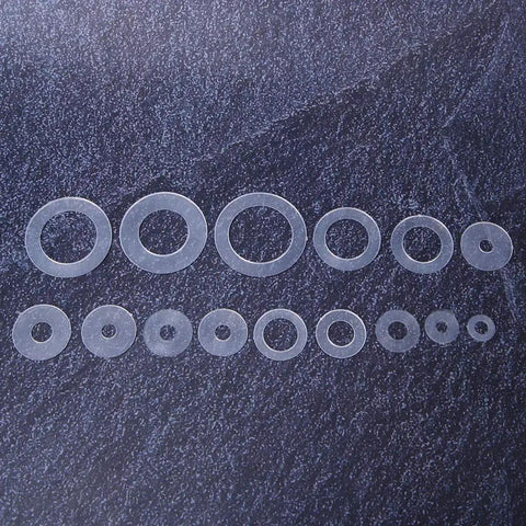 250 Piece Nylon Flat Washer Set For Water Pipes Leakproof Sealing Gaskets Assortment Kit With 15 Different Sizes And Plastic Storage Box Ideal For DIY Plumbing Fixes And Leak Prevention, assorted nylon washers