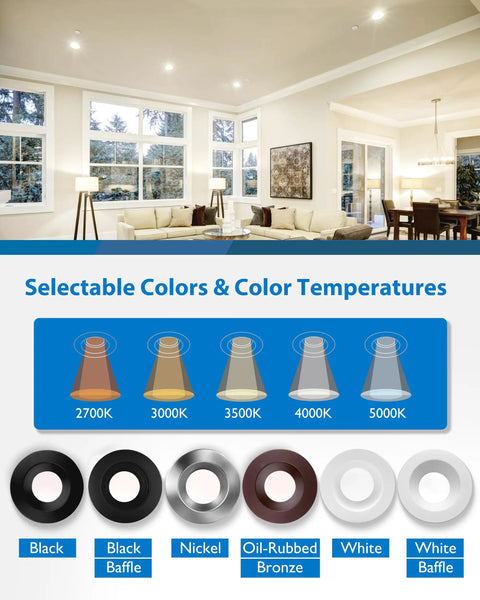 Boost Kitchen Ambiance Smoothly With These Dimmable LED Recessed Ceiling Lights offering selectable color temperatures and finishes.