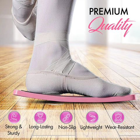 Ballet dancer using Portable Turning Board For Dancers Ballet Spin Board Ice Skaters Cheerleaders And Gymnasts To Improve Turns Balance