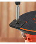 Pick Up This Bad Boy Heavy Duty Multi Sander With 200 Watt Motor, 4 In 1 Orbital And Finger Sanding Heads, Dust Free Power Tool For Quick Smooth Wood Finishes Worth Every Penny close-up of sanding pad with a screw being tightened.
