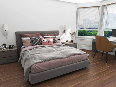 Bedroom with Battery Operated Wall Sconce Set, 2 Pack, Remote Controlled Dimmable Color Temperature LED Lights on walls